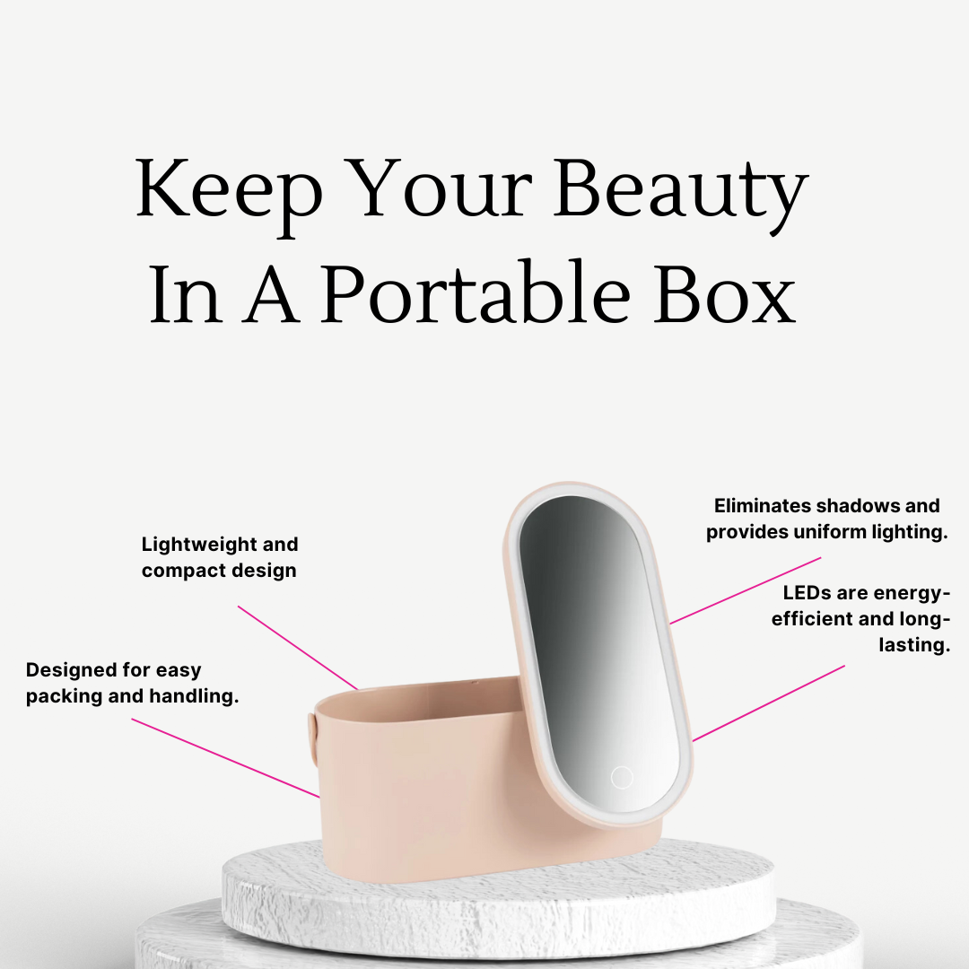 Portable Makeup Box With LED